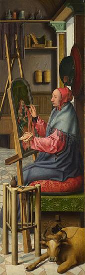 Campin, Robert, Follower of Saint Luke painting the Virgin and Child oil painting picture